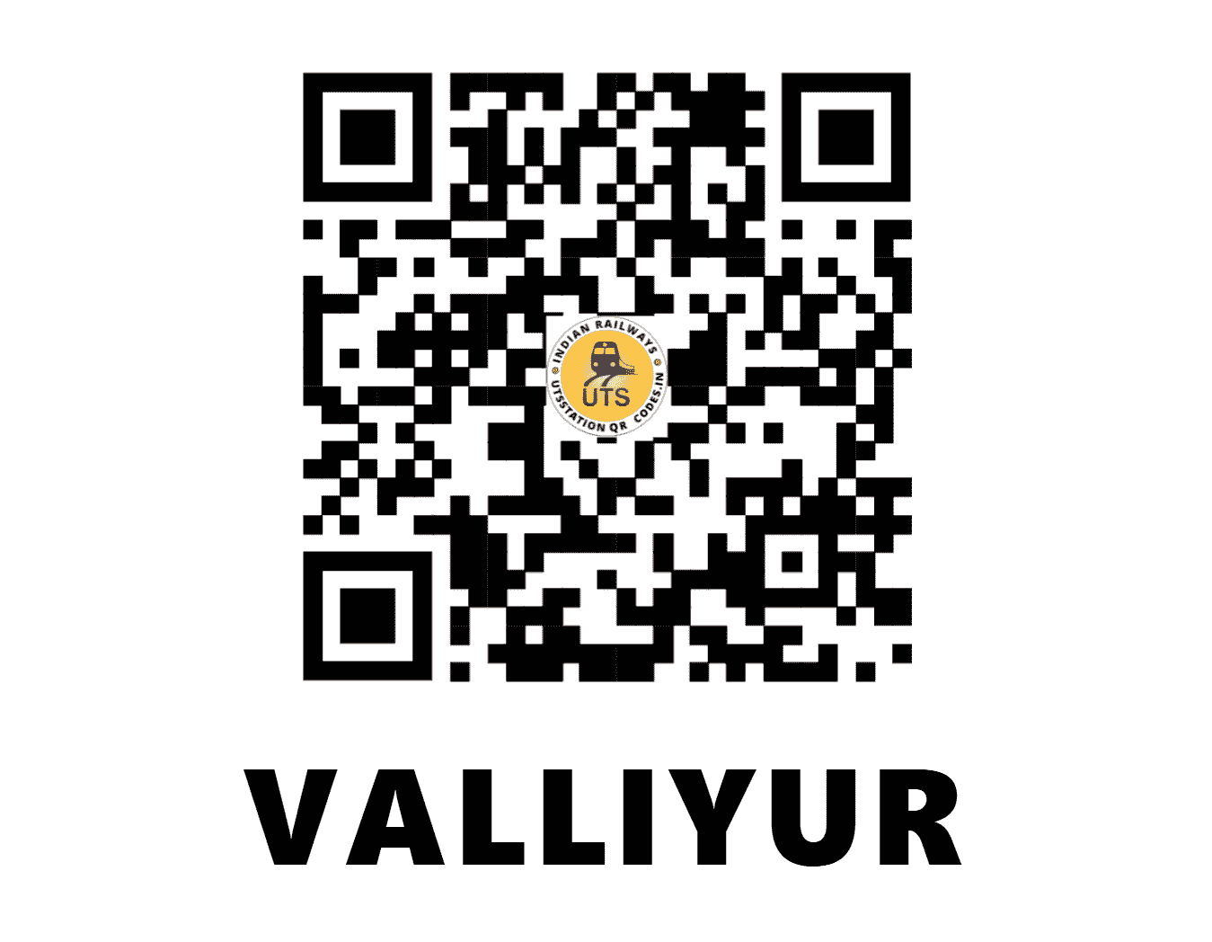 UTS QR Code for VALLIYUR - VLY - SR (TAMIL NADU)